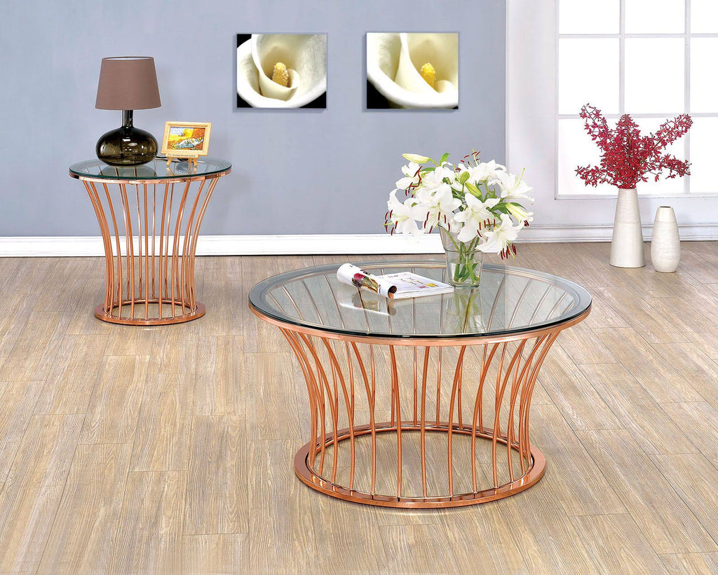 Rose Gold End Table D110