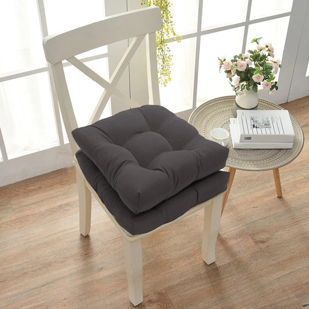 2 Pack Tufted Seat Cushions 19" x 19" U Shape Fade Resistant Blue H32982