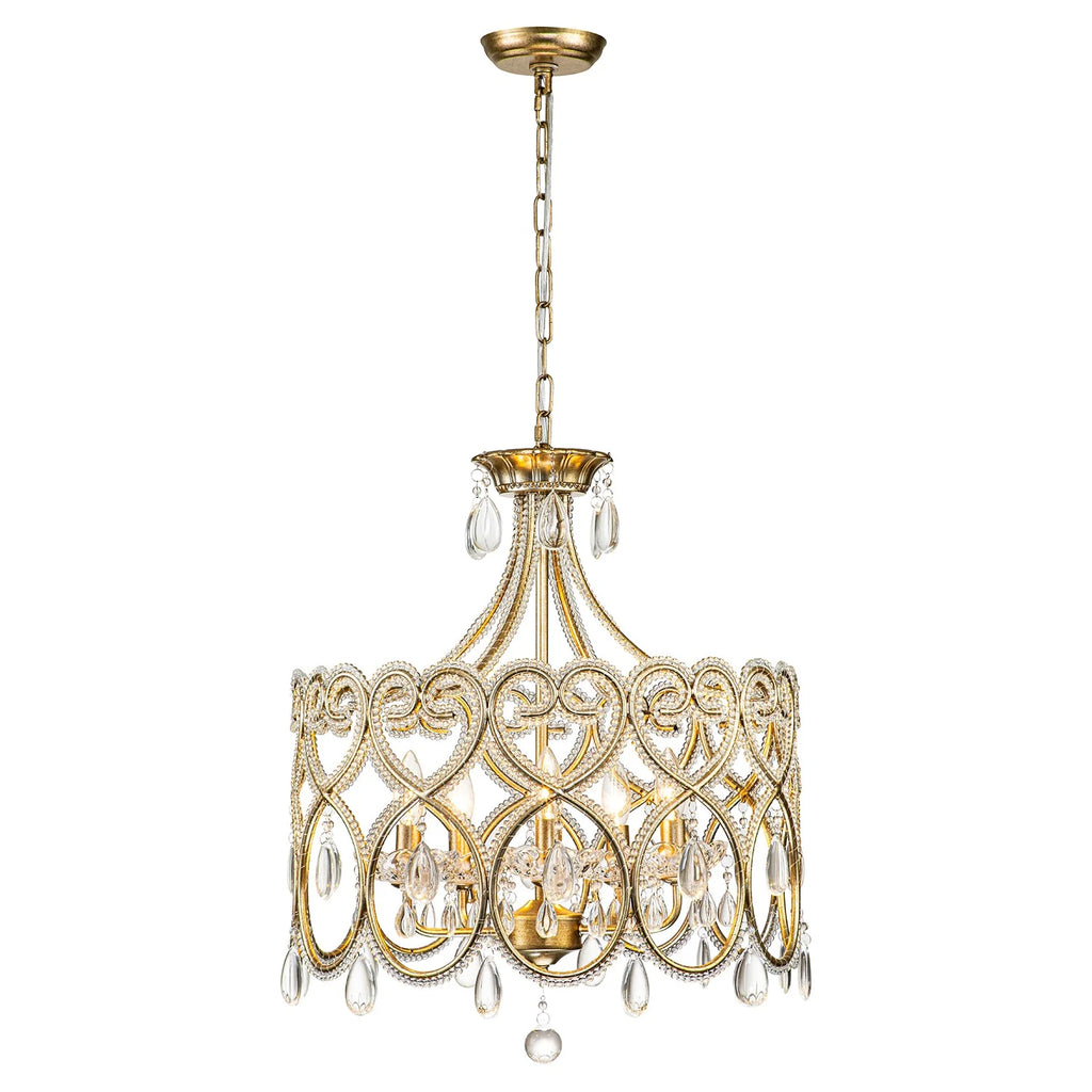 5-Light Crystal Drum Chandelier C75418