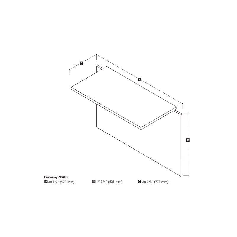 Walnut Gray Desk Bridge T94444