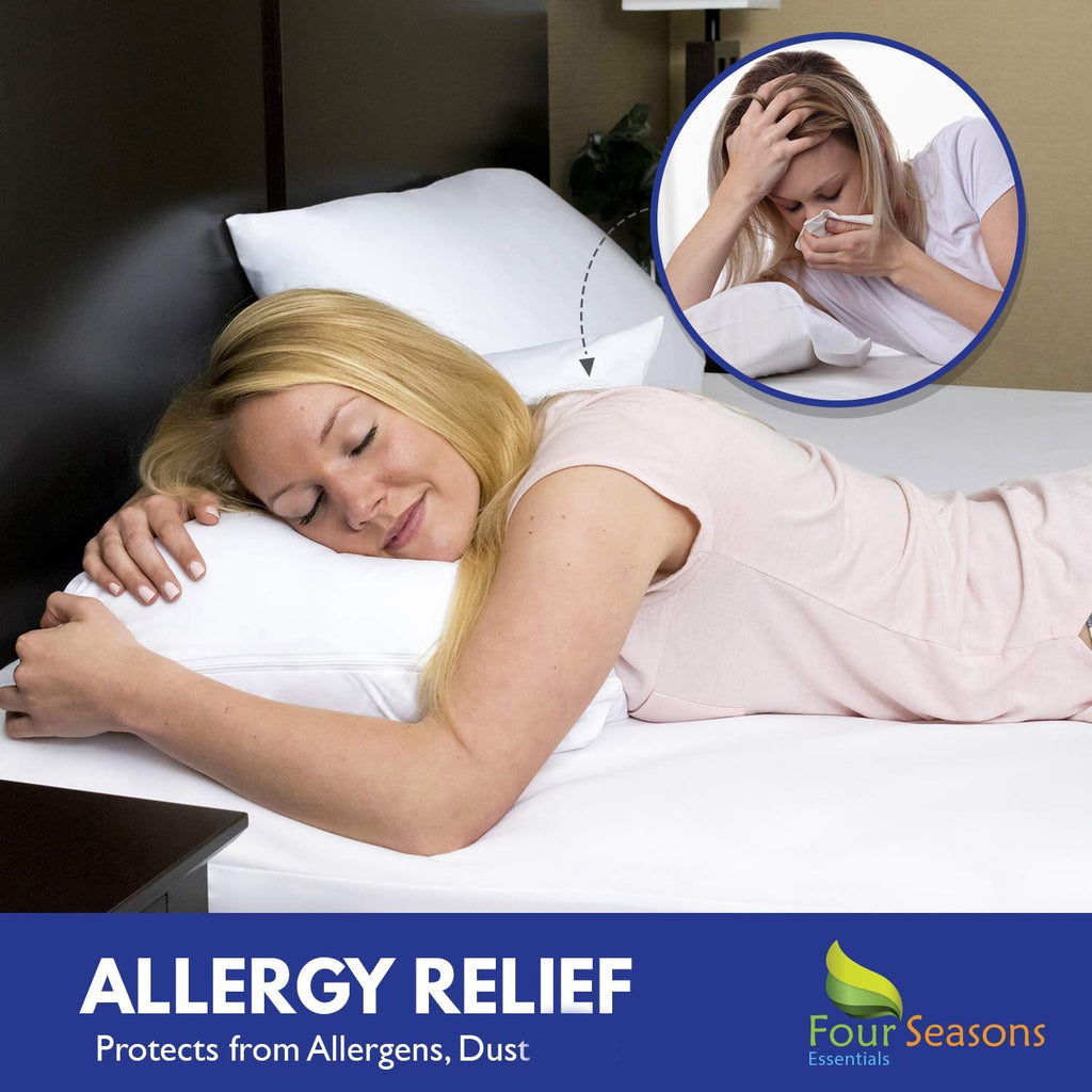 Full Size Zippered Waterproof Cotton Terry Mattress Protector G663