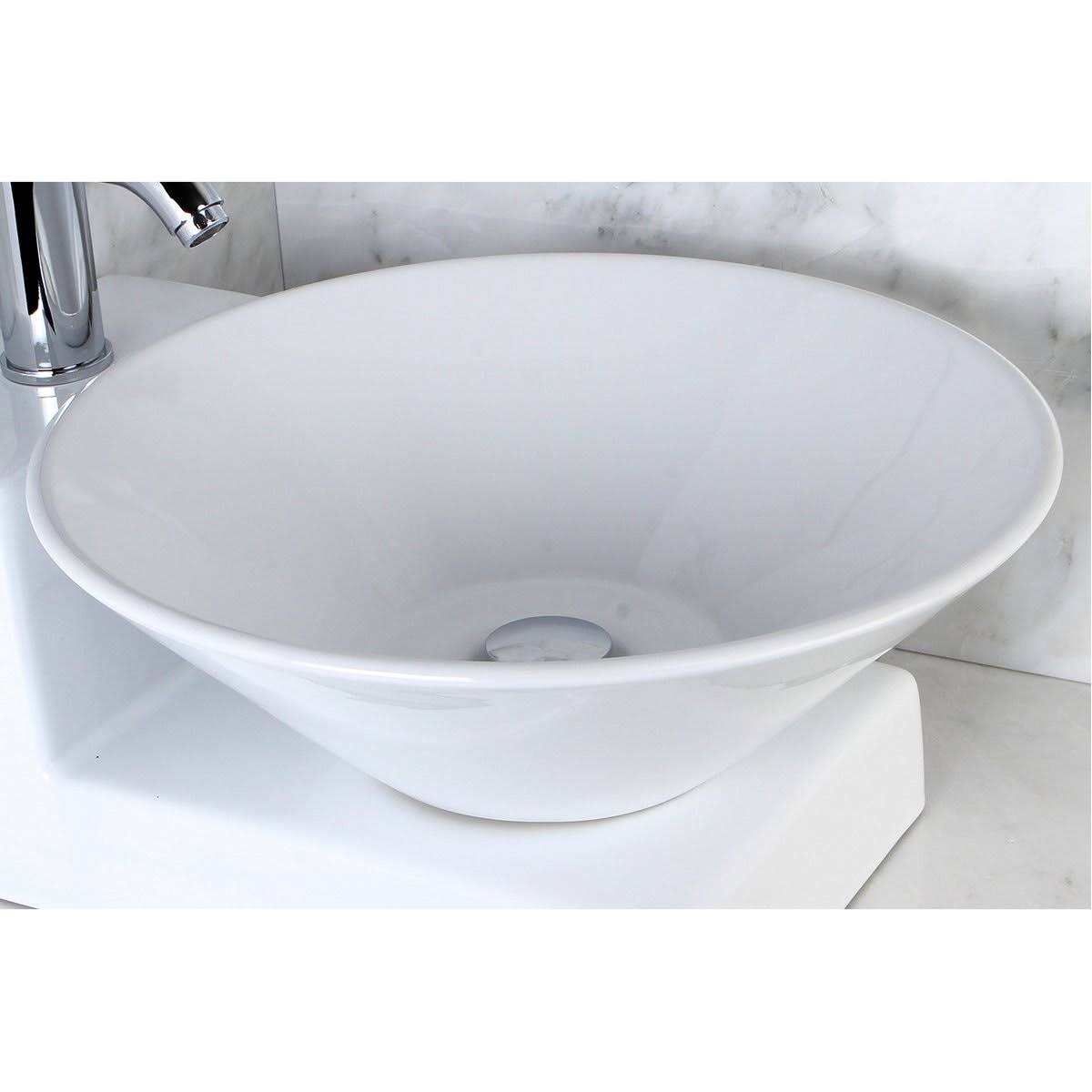 White China Vessel Bathroom Sink K672