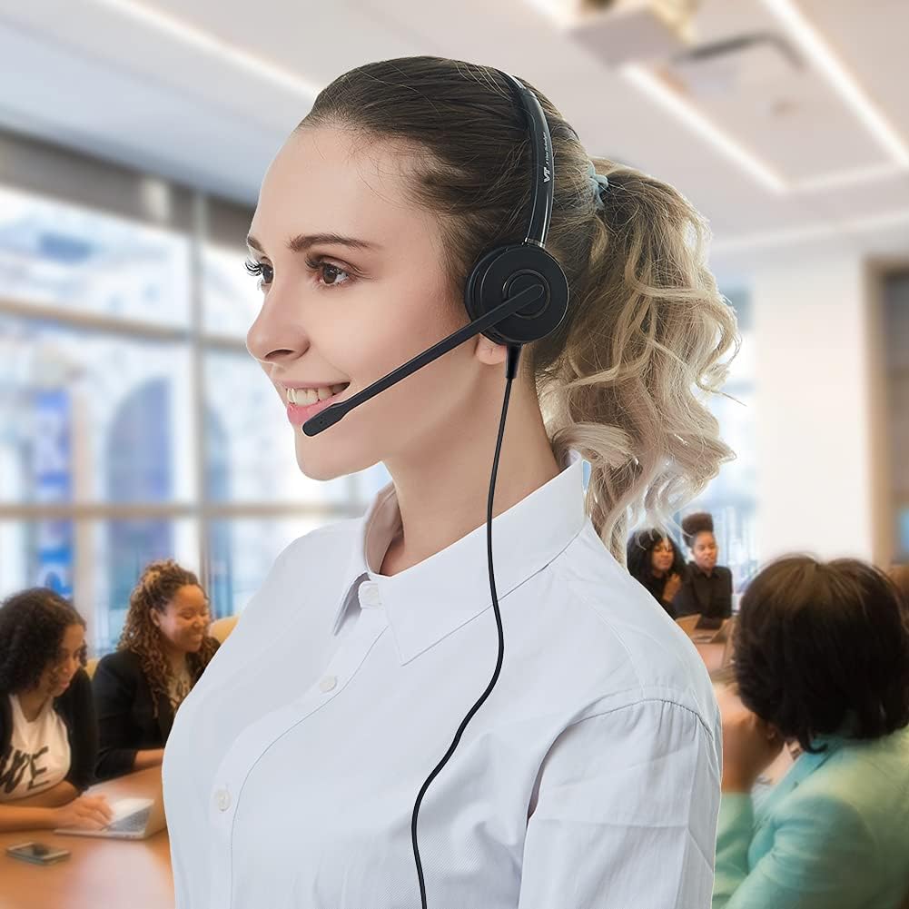 Noise-Cancelling Call Center Headset with QD, Pack of 2 J682