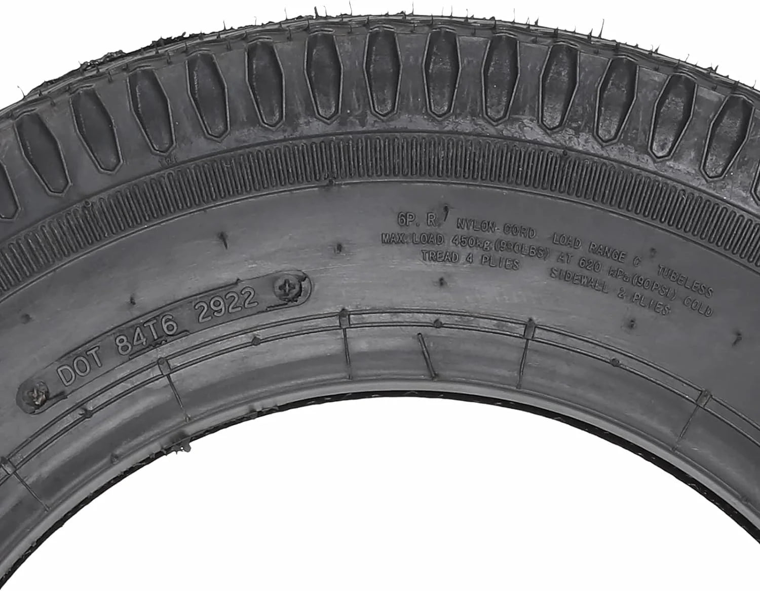 Set of 2 Utility Trailer Tire 4.80-12 Load Range C B4128
