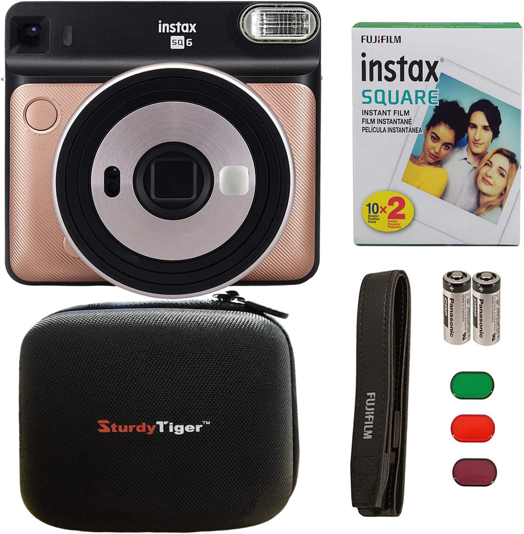 Instax Square SQ6 Instant Film Camera Bundle with 20 Sheets Instant Film and Travel Case I185744