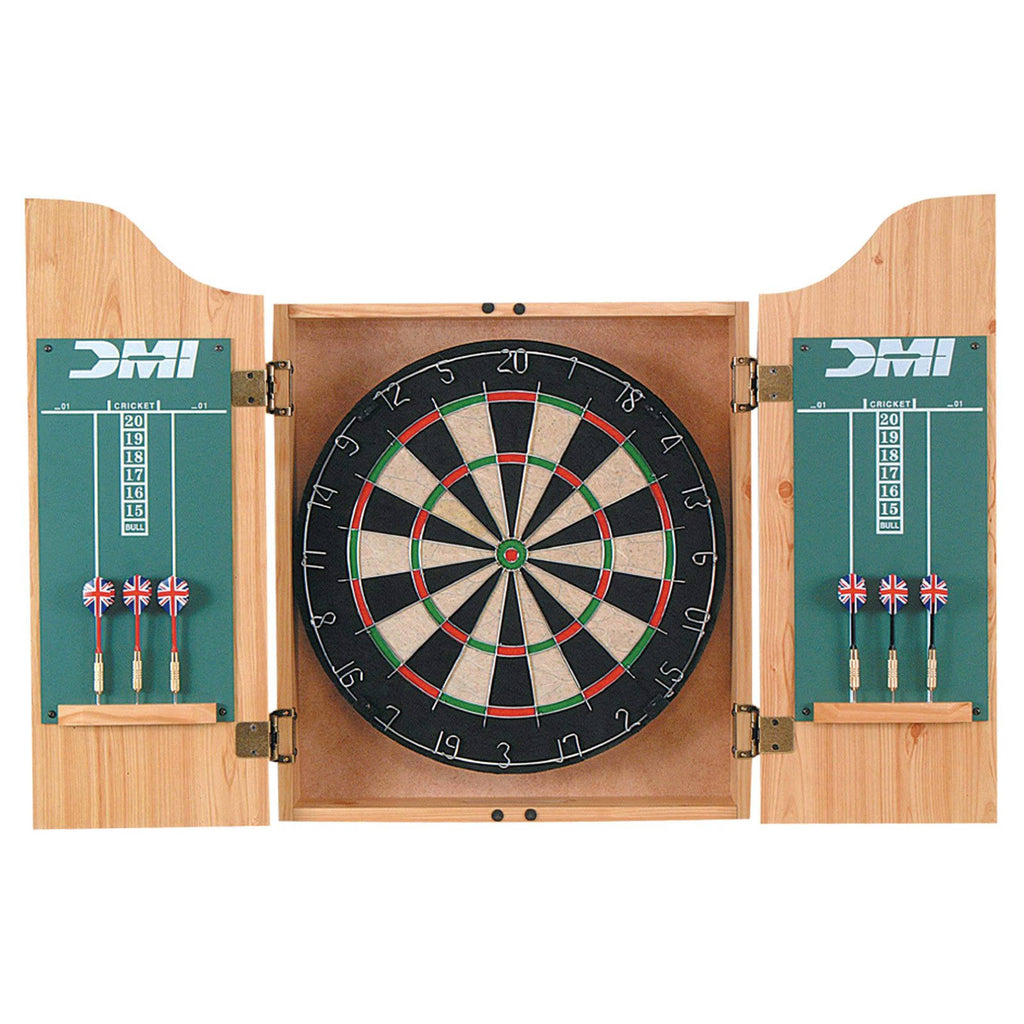 Oak Dartboard Cabinet Set I897