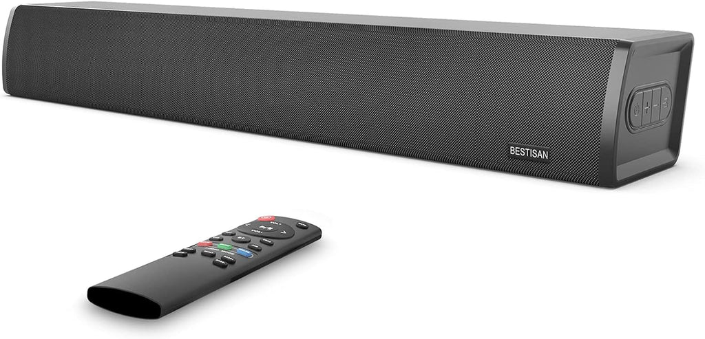 Sound Bar with Built-in Subwoofer, Bluetooth 5.0, 24-Inch E9333