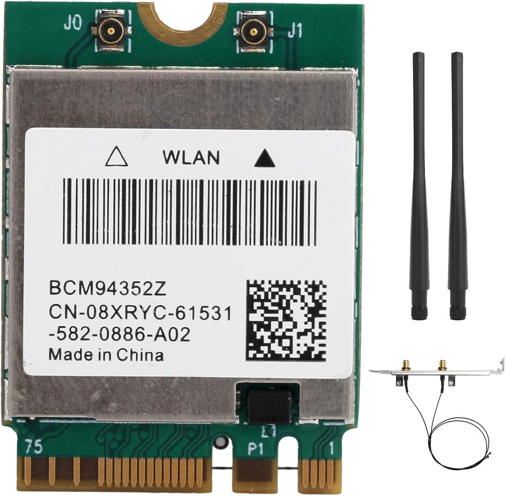 Wireless Network Card Bluetooth 4.0 Dual-Band WiFi WLAN Adapter with 2 External Antenna Cables M991