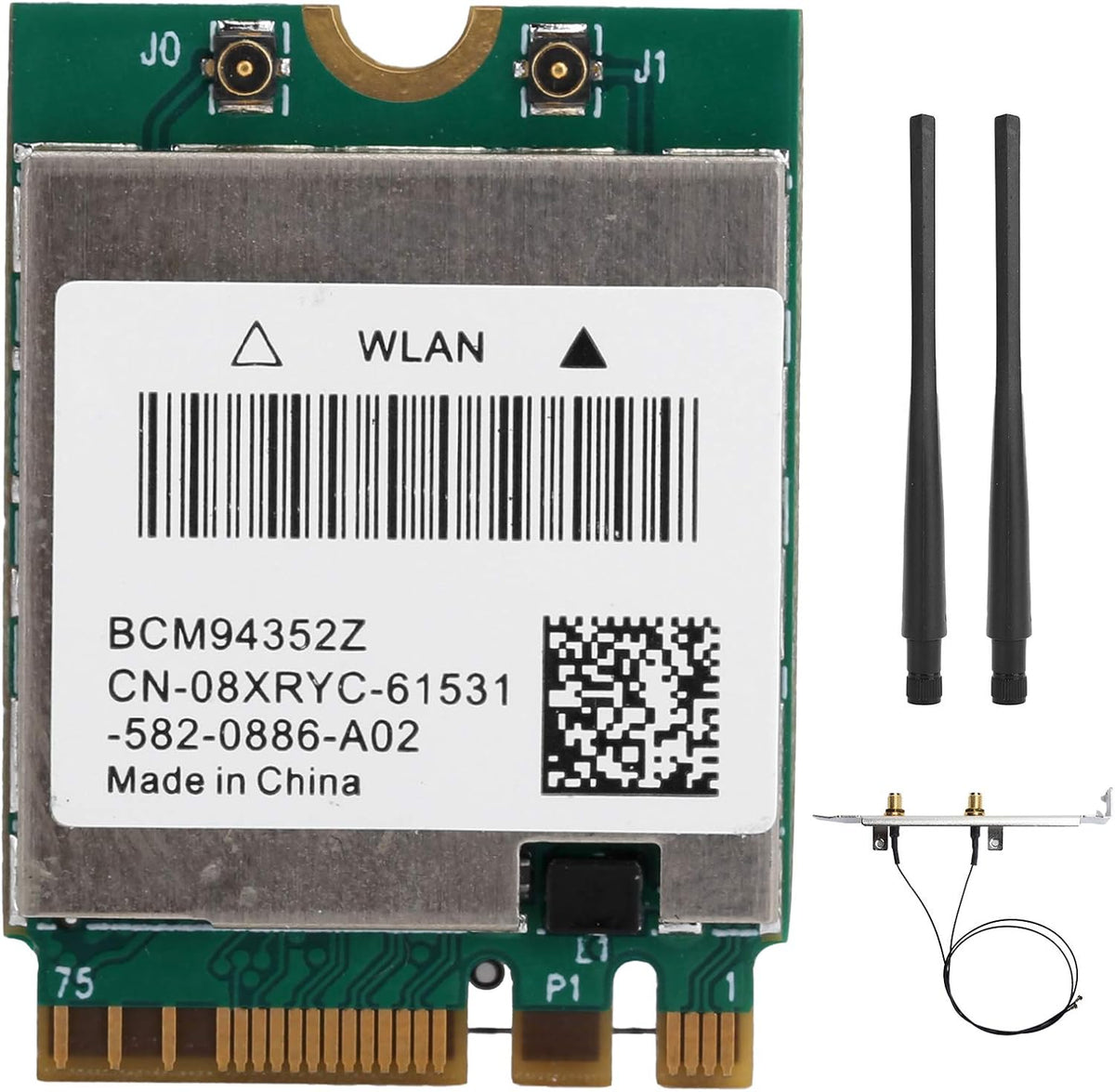 Wireless Network Card Bluetooth 4.0 Dual-Band WiFi WLAN Adapter with 2 External Antenna Cables M991
