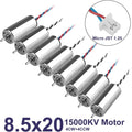 8pcs 8.5x20mm 15000KV Brushed Coreless Motor with JST-1.25 Connector G51515