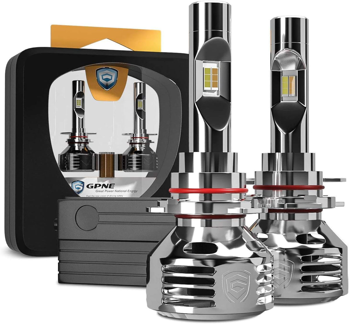 12000LM LED Headlight Bulbs Conversion Kit, 6000K White&Yellow, IP68 Waterproof, Pack of 2 S91358