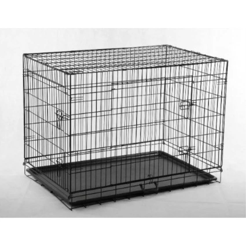42x22 Pet Folding Dog Crate Kennel with ABS Tray U865724