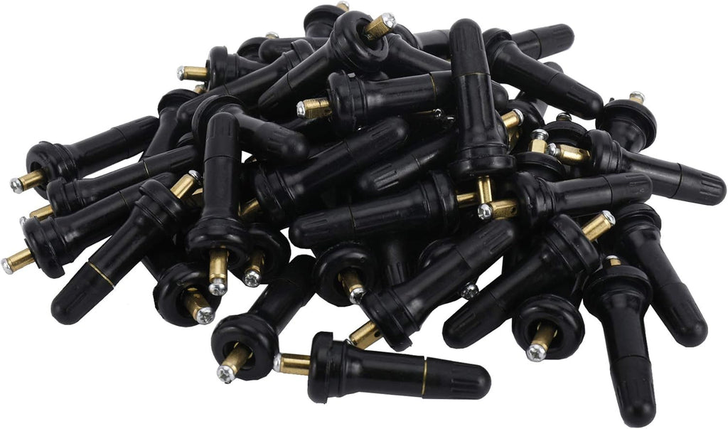 100 PCS Tire Pressure Sensor Rubber Valve Stems with Screws Pack of 2 U496