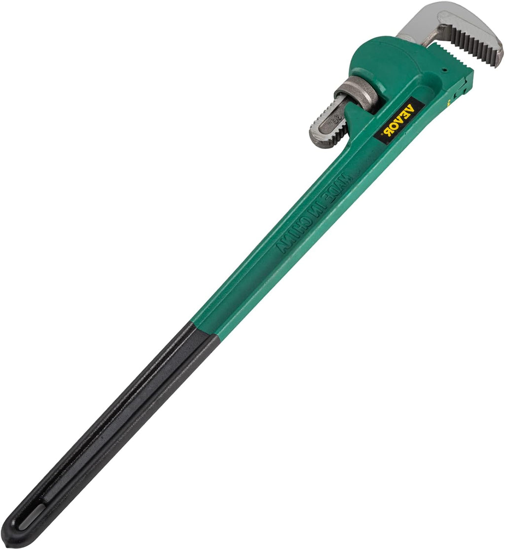 36-Inch Aluminum Straight Pipe Wrench Adjustable Heavy Duty 5” Jaw Capacity Pack of 2 O29926