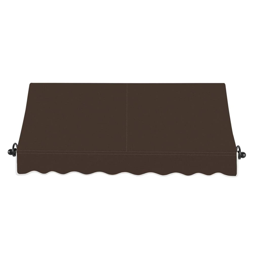 10.375 ft Fixed Awning Acrylic Fabric, Brown G520395