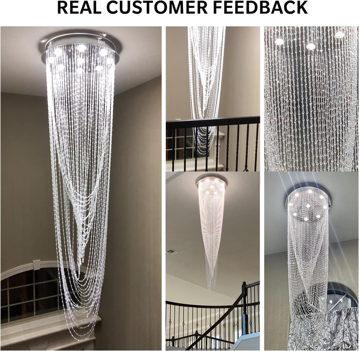 Modern Crystal Chandelier, H91'' High K40869