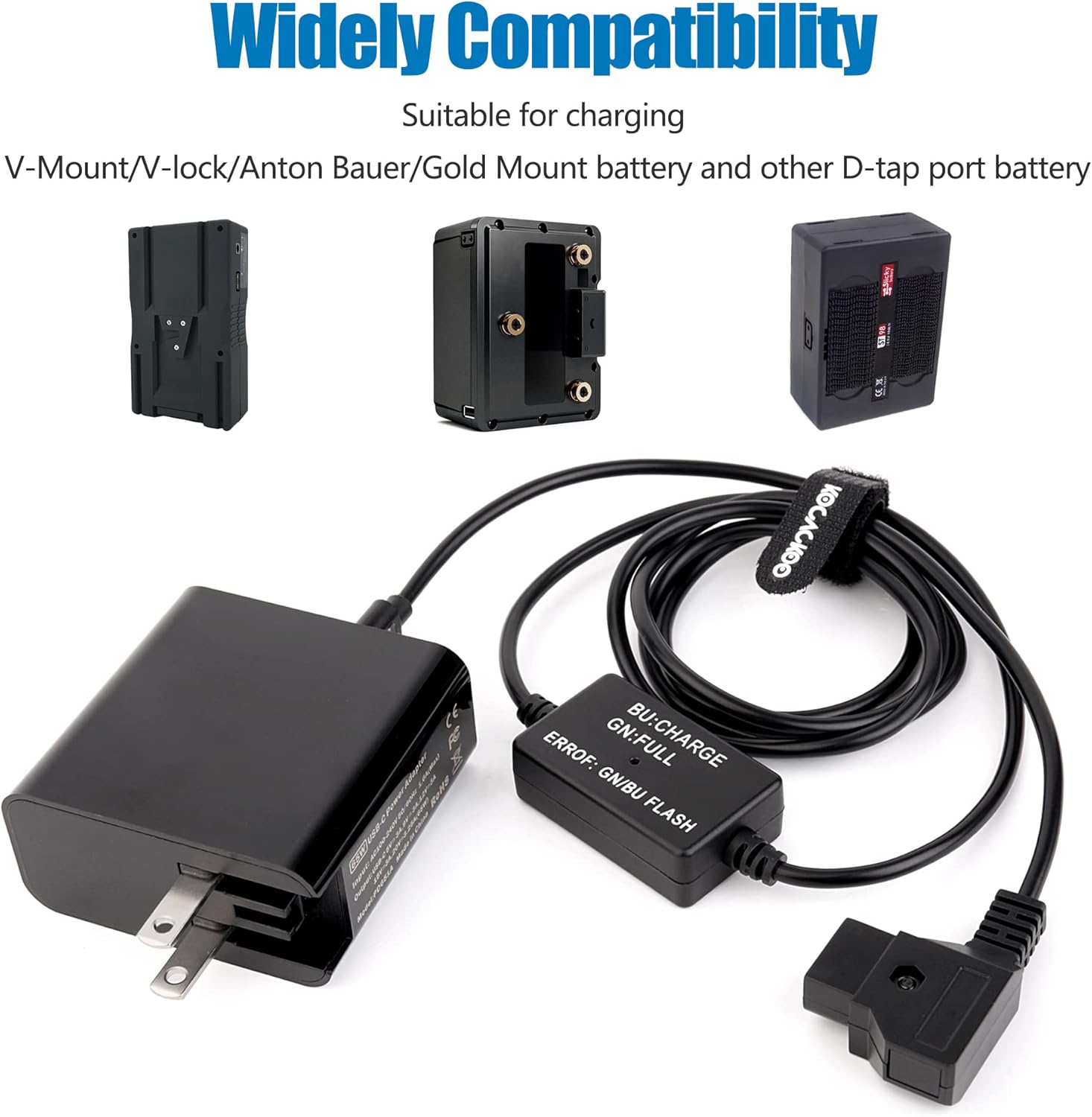 D-Tap Battery Quick Charge Power Adapter Kit for V-Mount Batteries M9821