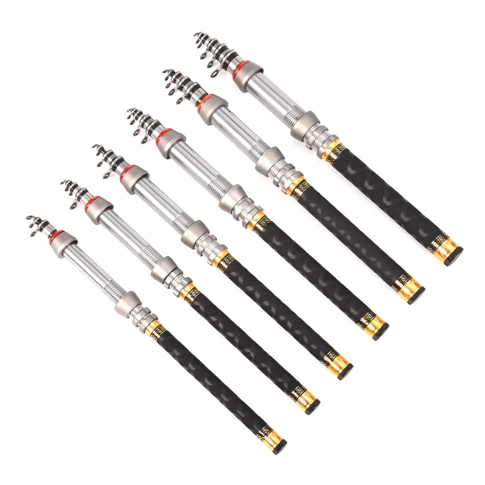 Telescopic Fishing Rod and Reel Combo Full Kit Spinning Pole Set X1047