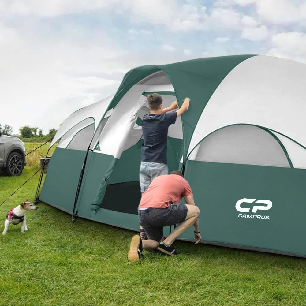8 Person Weather Resistant Family Tent with Carry Bag H655