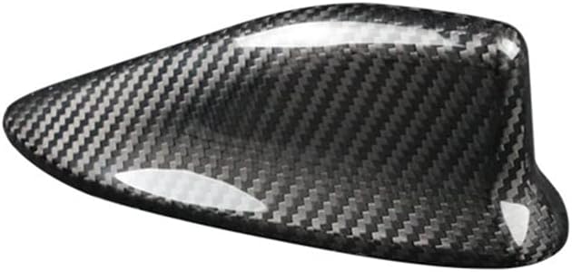 Black Carbon Fiber Car Antenna Cover Pack of 2 I8449