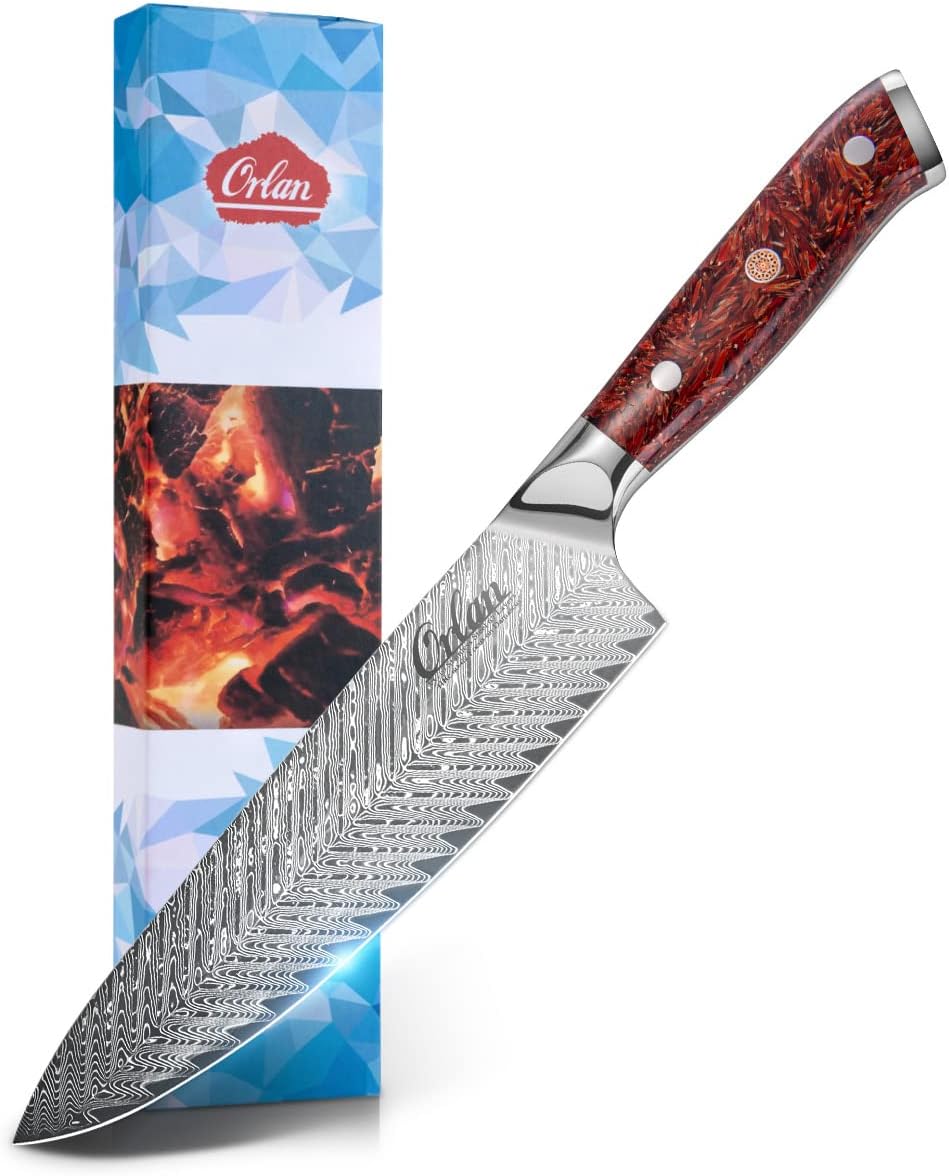 8 inch Chef Knife with VG10 Damascus Steel Blade and G10 Handle L871
