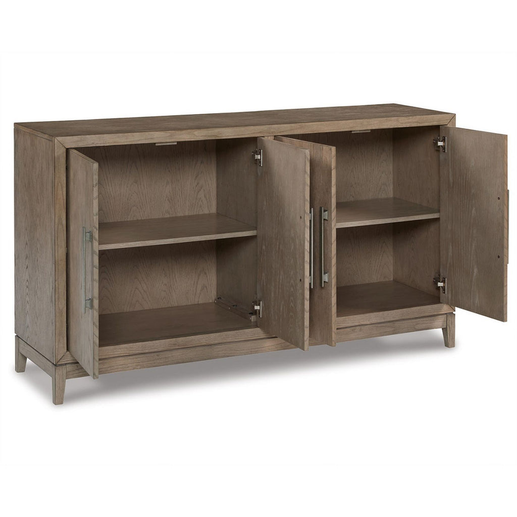 Light Gray Wood Dining Server L348366