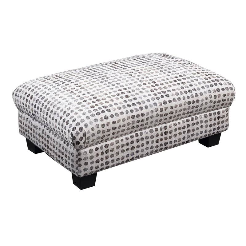Gray Ottoman with Block Legs U664
