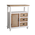 Light Brown and White Accent Cabinet with 3 Drawers W379648