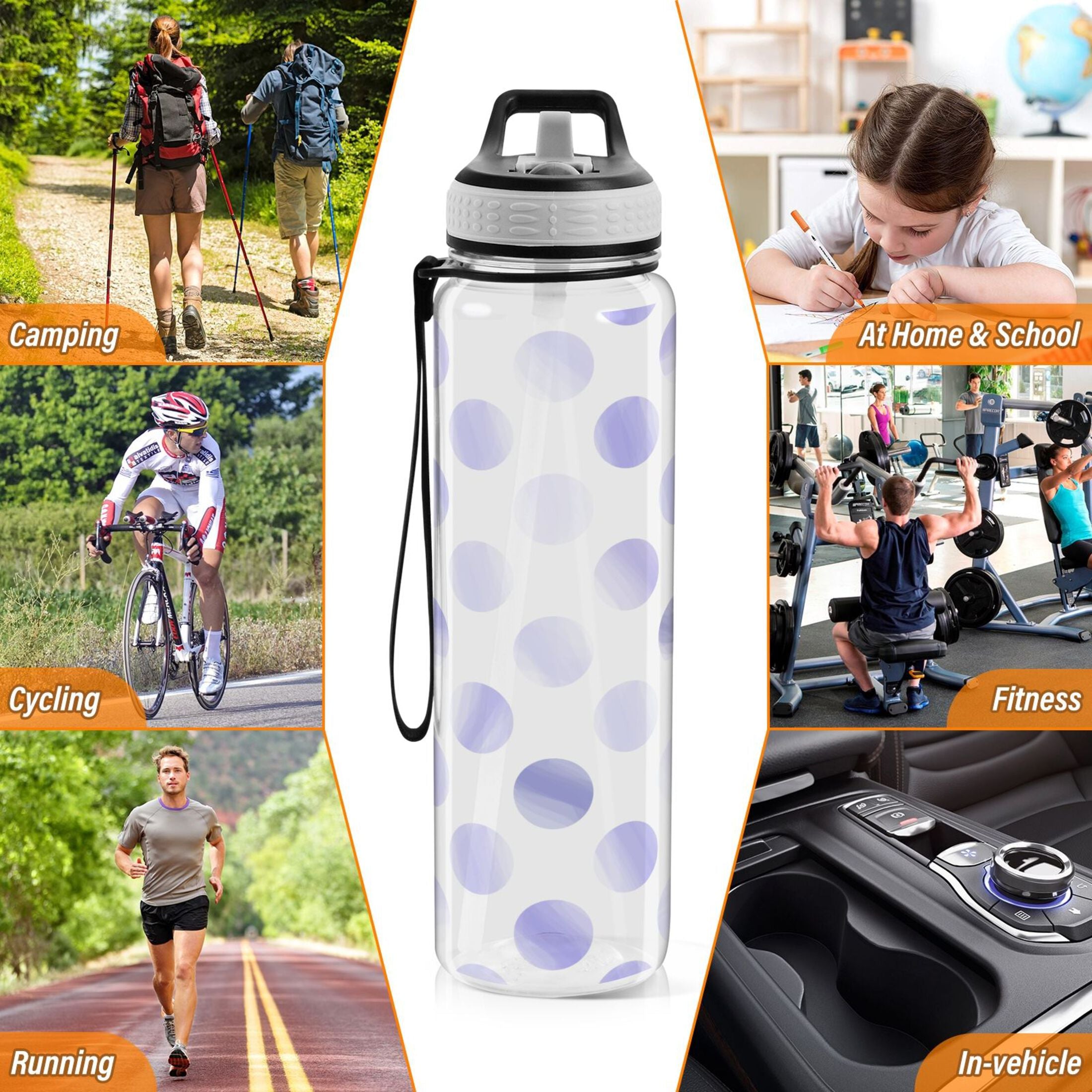 32oz Tritan Water Bottle with Straw C414
