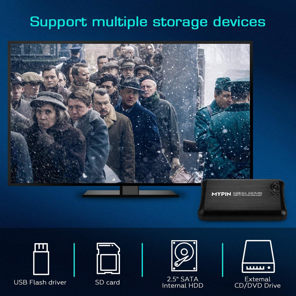 1080P USB3.0 HDMI Media Player with HDMI/AV/Coaxial Output L9468