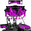 Pink Flames UTV Graphics Kit Sticker Decal Pack of 2 V234803