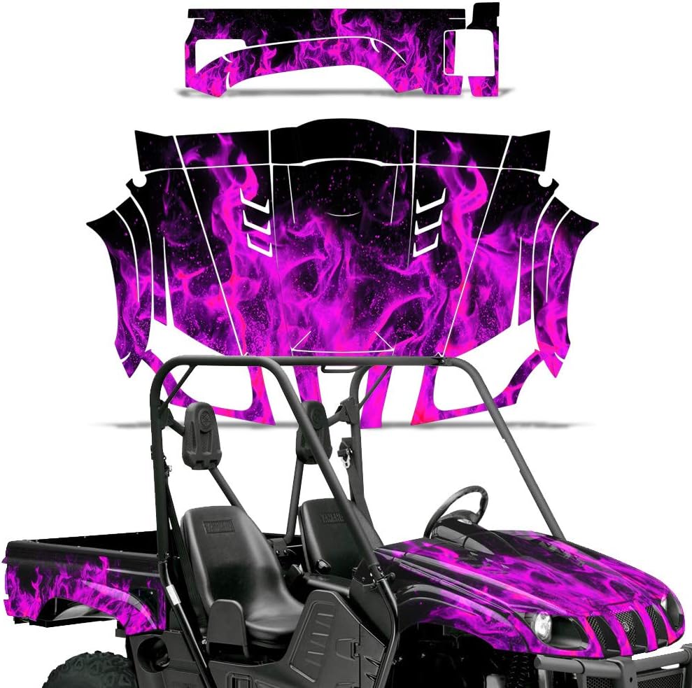 Pink Flames UTV Graphics Kit Sticker Decal Pack of 2 V234803