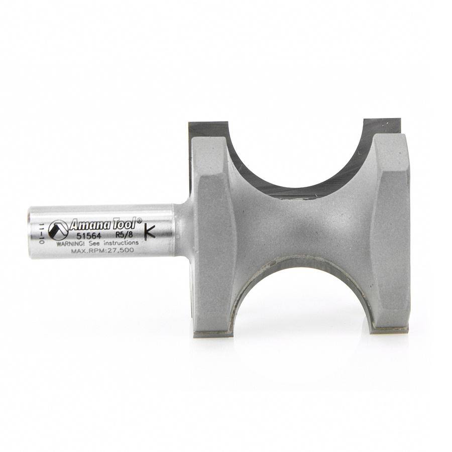 Carbide Tipped Bullnose 5/8 Radius x 2 inch Dia x 2 inch x 1/2 Shank I713