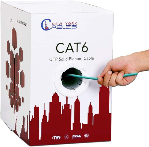 1000ft Bulk Ethernet Cable, 23AWG 4Pair UTP, Pure Solid Bare Copper H124172