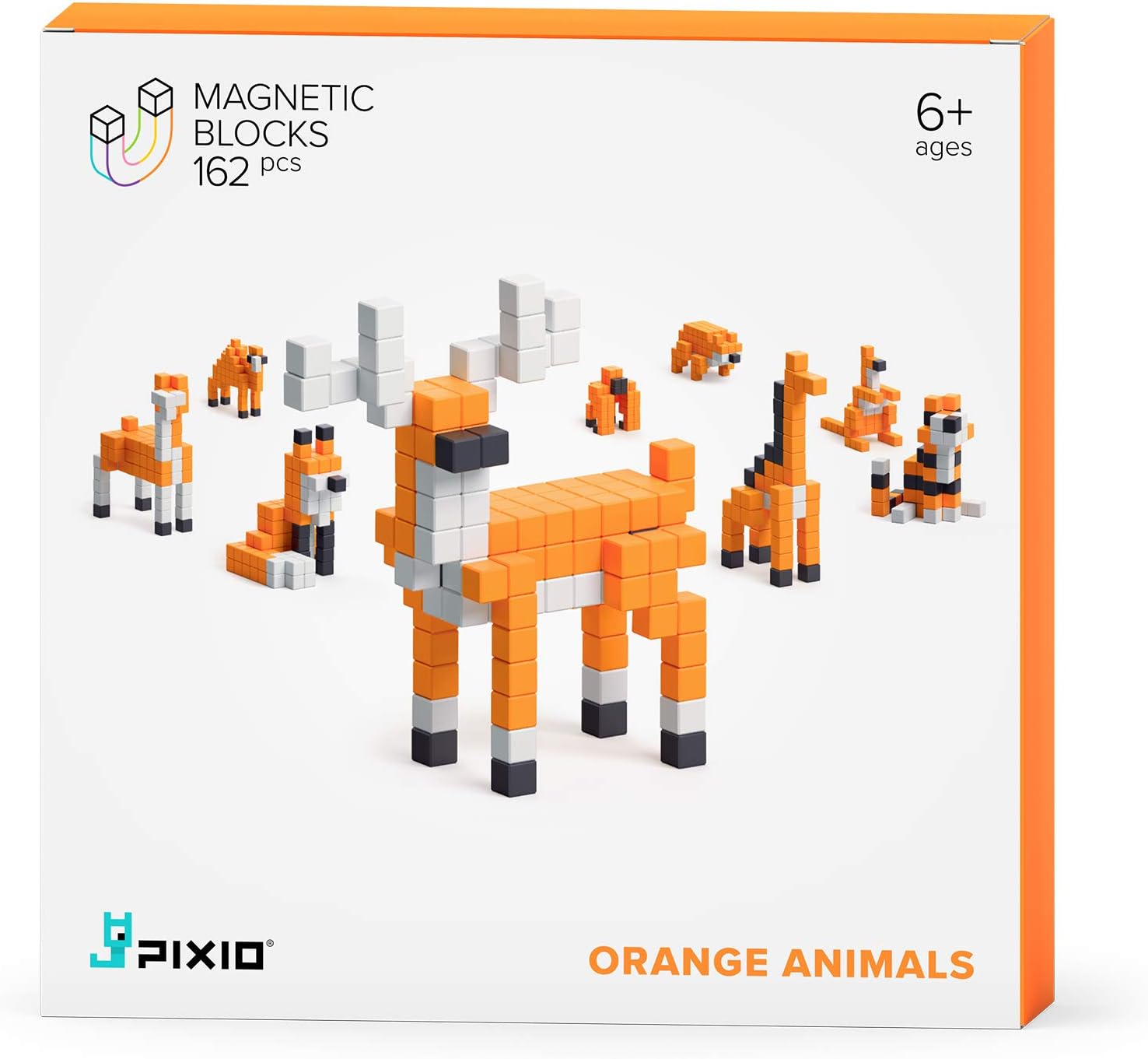 Orange Animals Magnetic Blocks Set X6275