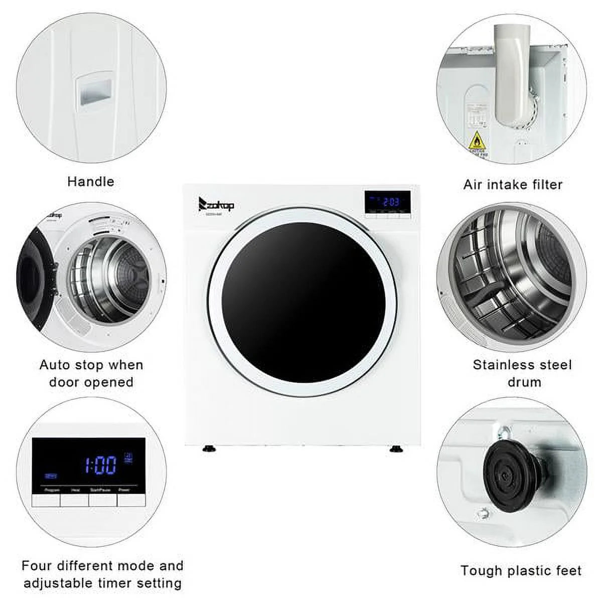 13.2lbs Drum Dryer with LED Display B38055