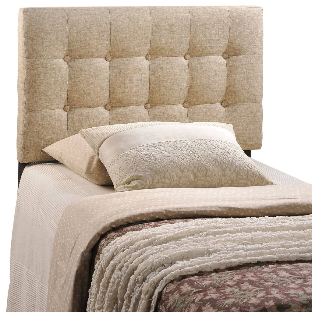 Beige Fabric Headboard U434508