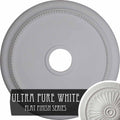 24 1/8x22OD x 4 3/8x22ID x 2 1/4x22P Hand-Painted Ultra Pure White Ceiling Medallion M6830