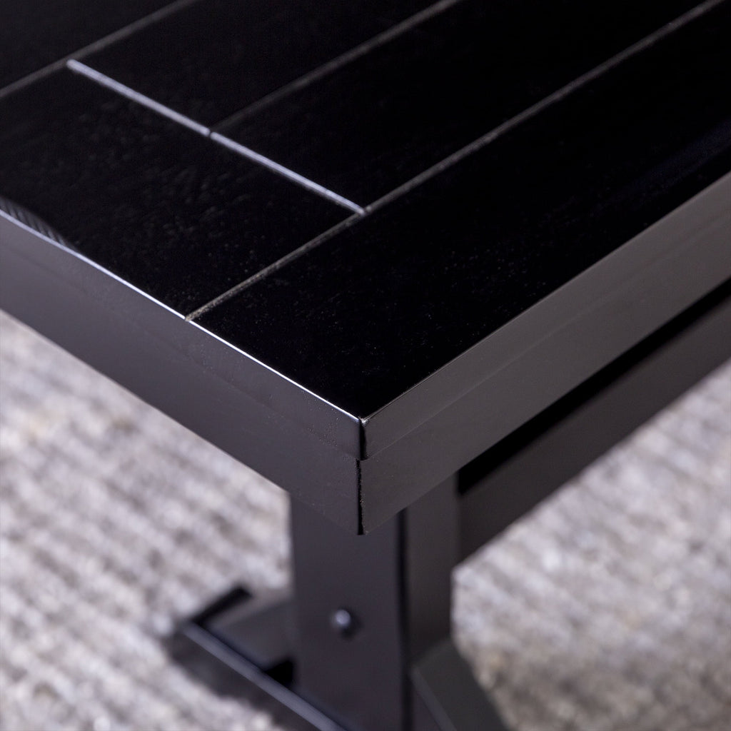 Antique Black Wood Bench H875