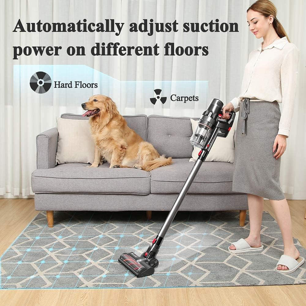 Gray Cordless Stick Vacuum with Removable Battery Z325