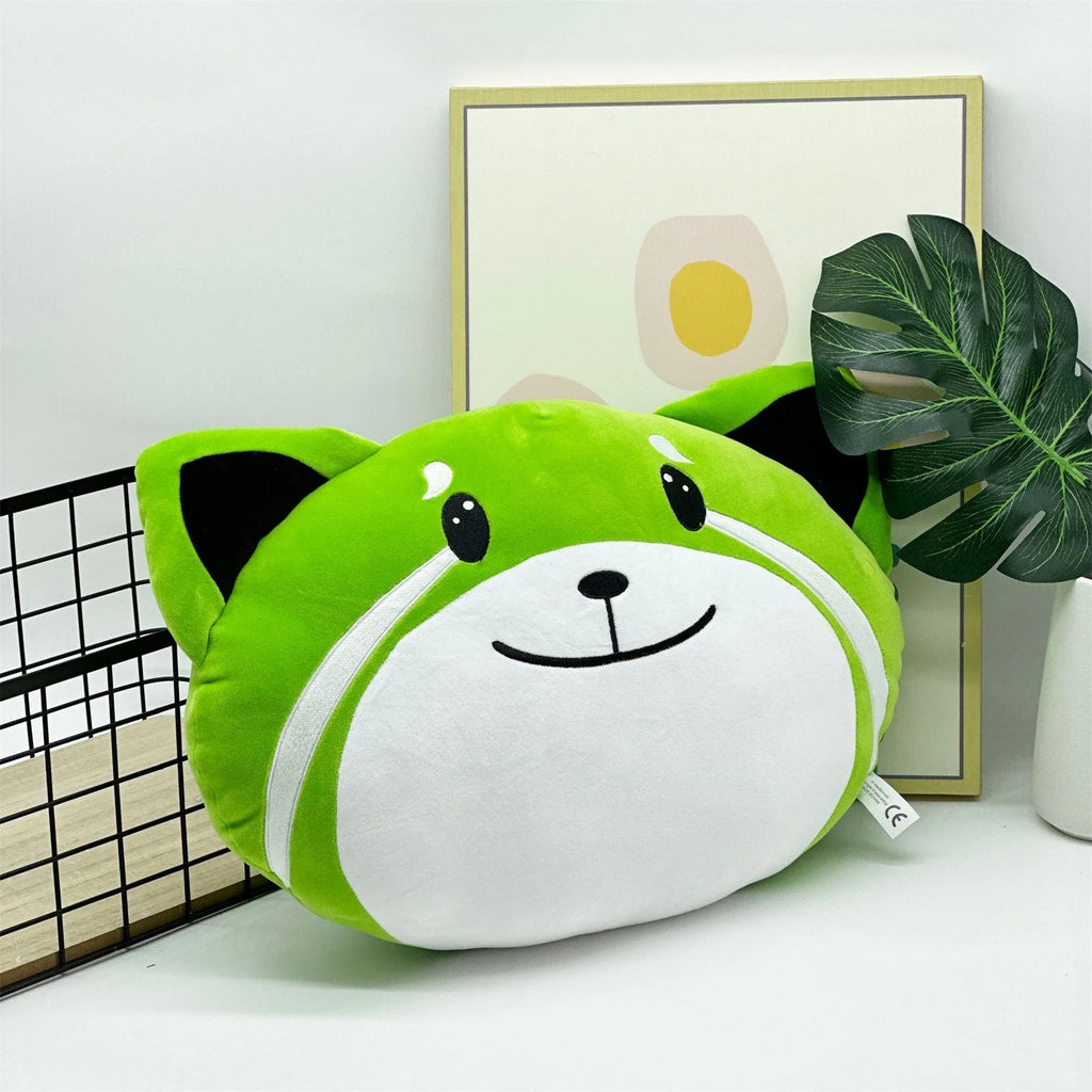 Green Foxes Plush Stuffed Animal Pillow Toy K98407
