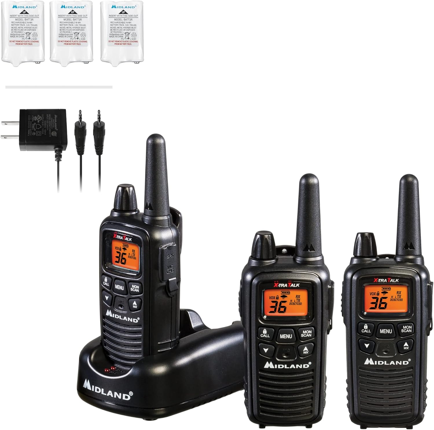 36 Channel FRS Two-Way Radio Walkie Talkie (Pair Pack) (Black) S857911