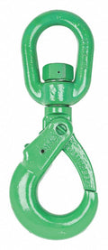 9/32in Grade 100 Painted Green Swivel Self Locking Hook L501