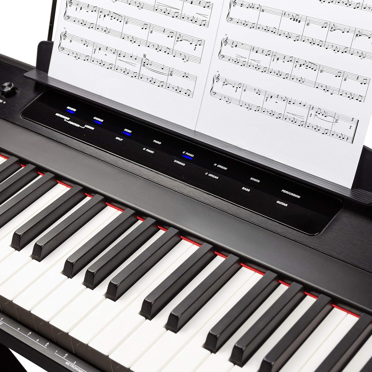 88-Key Semi-Weighted Digital Piano, Black V681