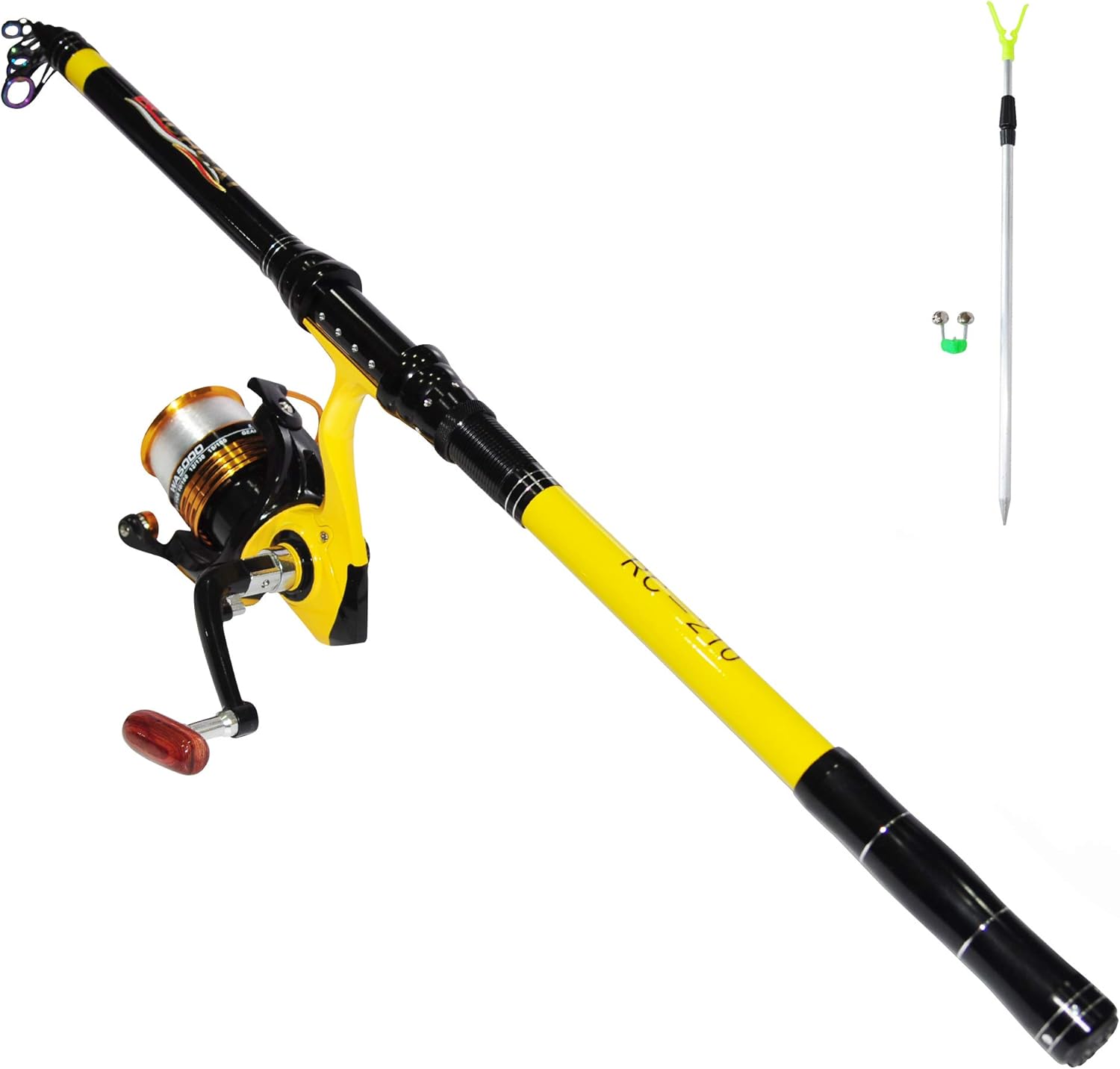 Fishing Rod and Reel Combo, Telescopic Rod Kits, Spinning Reel, 22lb Line, Pack of 2 Z155