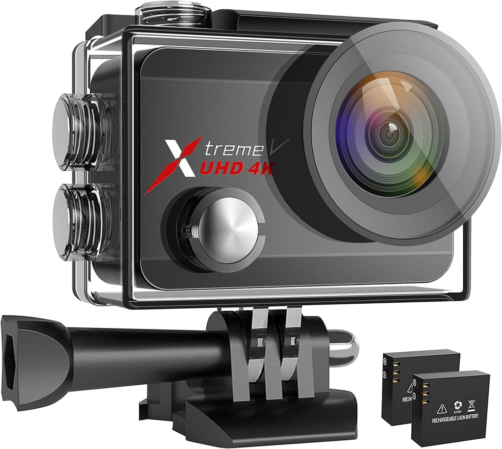 4K 60FPS 20MP Waterproof Action Camera with Touch Screen and 2 Batteries G606