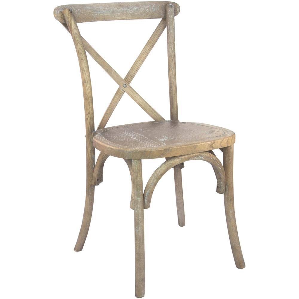 Medium Natural with White Grain X-Back Chair D794