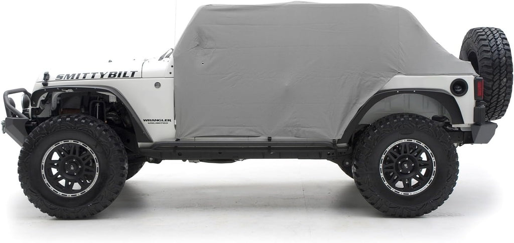 Gray Water-Resistant Cab Cover with Door Flap T99832