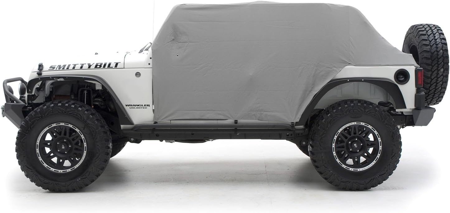 Gray Water-Resistant Cab Cover with Door Flap T99832