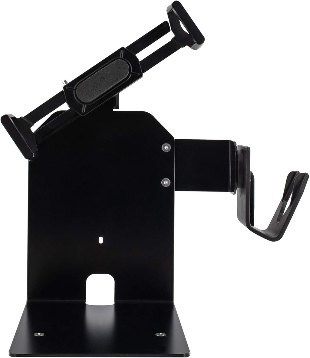 Universal Holder POS Station with Printer Stand & Magnetic Scanner Holder for 7”- 13” Tablets Y8588